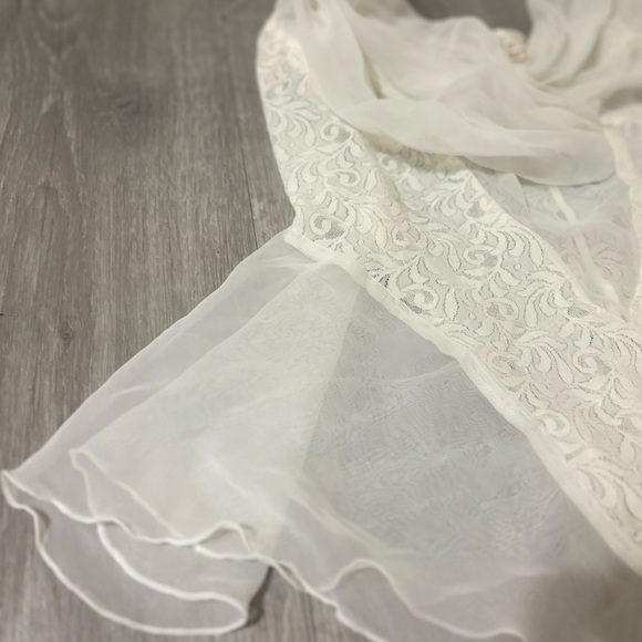 Victoria’s Secret Vintage Gold Label 80’s Ivory Chiffon Lace Teddy Size Large - Picture 5 of 6